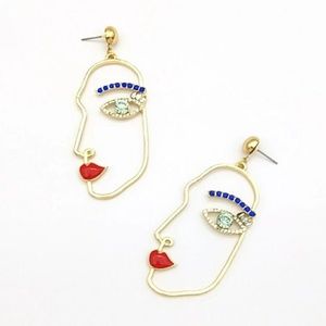 H&M Face earrings